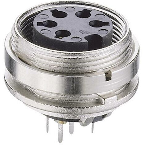 Connecteur rond DIN embase femelle, verticale Lumberg KGR 40 Nombre de pôles: 4 argent 1 pc(s) D25031
