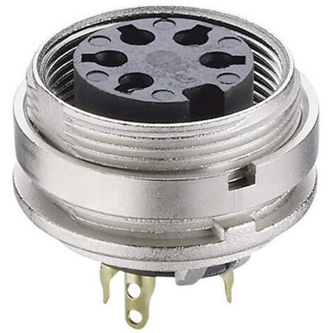 Connecteur rond DIN embase femelle, verticale Lumberg KGV 81 Nombre de pôles: 8 argent 1 pc(s)