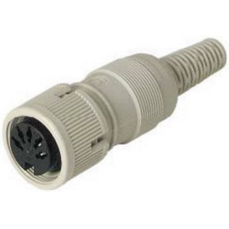 Connecteur rond DIN femelle, droit Hirschmann MAK 8100S 930 538-517-1 Nombre de pôles: 8 gris 1 pc(s) D28671