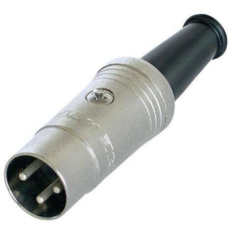 Connecteur rond DIN mâle, droit Rean AV NYS321 Nombre de pôles: 3 noir 1 pc(s) D18490