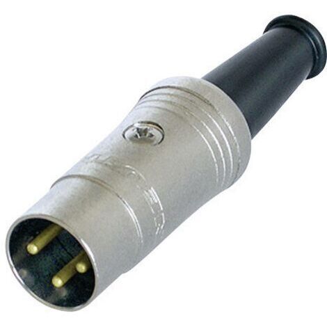 Connecteur rond DIN mâle, droit Rean AV NYS321G Nombre de pôles: 3 noir 1 pc(s) D18457