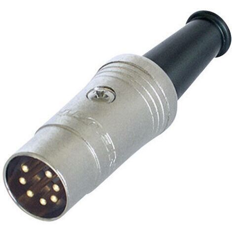 Connecteur rond DIN mâle, droit Rean AV NYS323G Nombre de pôles: 7 noir 1 pc(s) D18455