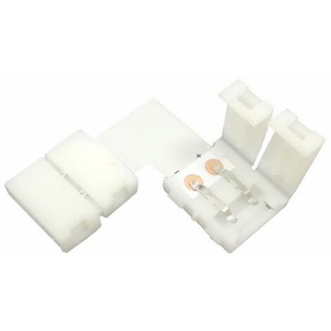 Connecteur Ruban LED 12V 5050 en L - Blanc - SILAMP - Blanc