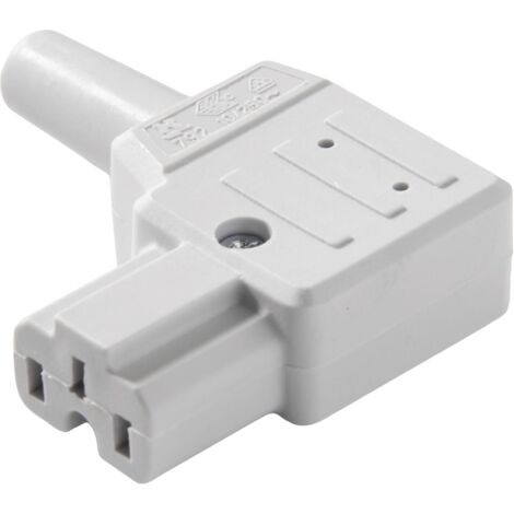 Connecteur secteur série (connecteur réseau) 792 Kaiser 792/gr/C femelle, coudé Nombre total de pôles: 2 + PE 10 A gris 1 pc(s) D17330