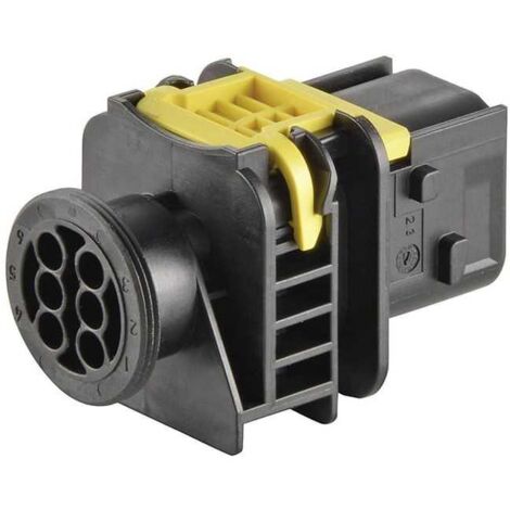 Connecteur Series Heavy Duty Sealed 1.6X0.6 femelle 6voies noir sans joint