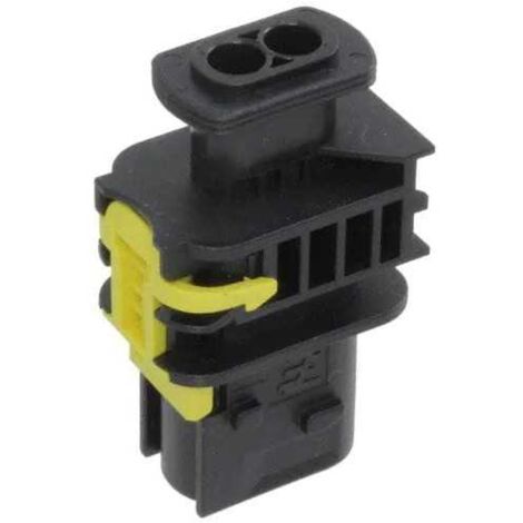Connecteur Series Heavy Duty Sealed 2.8X0.8 femelle 2voies noir sans joint
