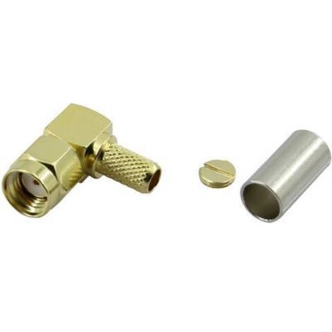 Connecteur SMA Reverse mâle, coudé 50 Ω Tru Components SMA JWC-RG58 1 pièces S864221