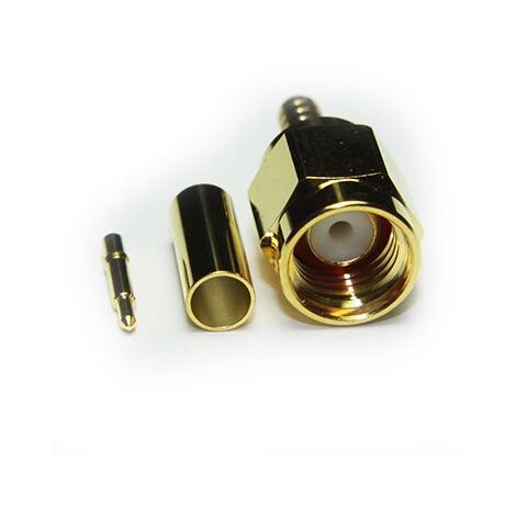 Connecteur SMA RS PRO Mâle Droit, raccordement A sertir 50O Montage sur câble ( Prix pour 1 )