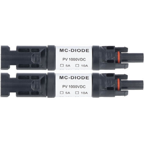 Connecteur solaire PV MC‑20D 1000 V, porte-fusible solaire étanche IP68 pour connexion de panneaux solaires