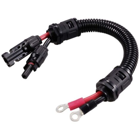 Connecteur solaire sur cosse à œillet M6 longueur de câble 250 mm TC-12195640 noir, rouge TRU COMPONENTS Contenu: 1 pc(s) V160973