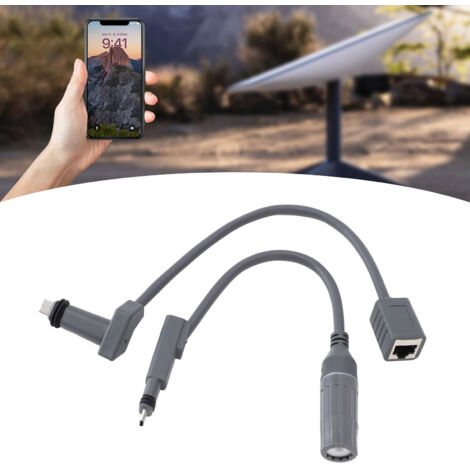 Connecteur SPX vers RJ45 IP68 Étanche pour Cable Starlink avec Dispositif de Mise à la Terre - Adaptateur RJ45 Femelle pour Antenne et Router Dish Starlink Gen 2 - 1200 Mbps, Cable Cuivre et Rubber, 1