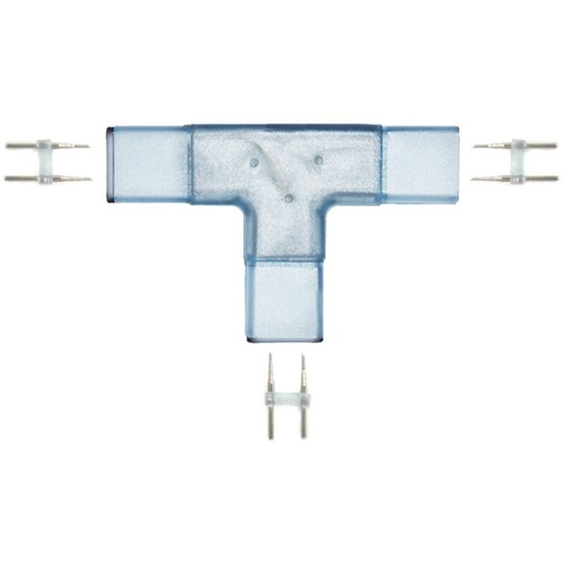 Connecteur T 6mm pour ruban LED 220V 3014 25 ou 50 mètres