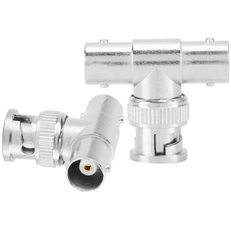 Connecteur T BNC Mâle/Femelle 3 Ports pour Caméra de Sécurité et Système Vidéo