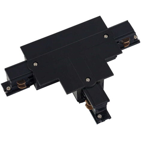 Connecteur T encastré rail 3 circuits noir droit Nowodvorski 8246