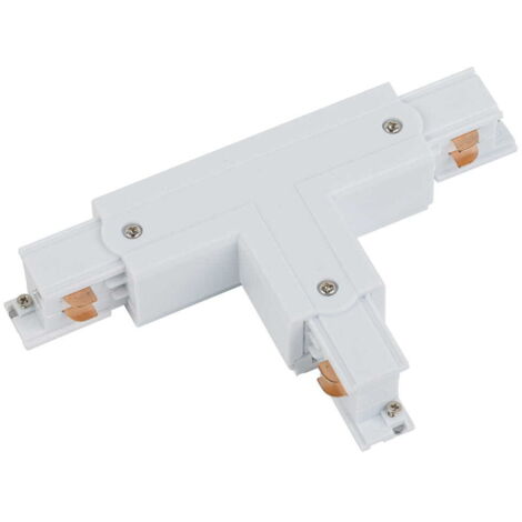 Connecteur T rail 3 circuits blanc gauche Nowodvorski 8243