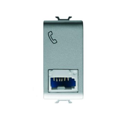 CONNECTEUR TELEPH. STD ANGL. TITANE GEWISS GW14406