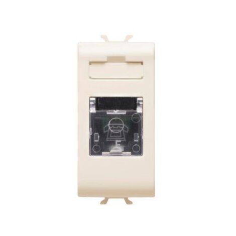 CONNECTEUR TELEPHONIQUE RJ11 1M IVOIRE GEWISS GW11401
