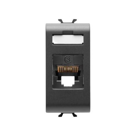 CONNECTEUR TELEPHONIQUE RJ11 1M NOIR GEWISS GW12401