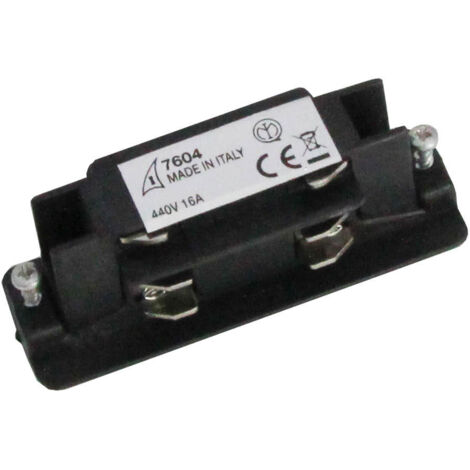 Connecteur triphasé droit électrique - Noir