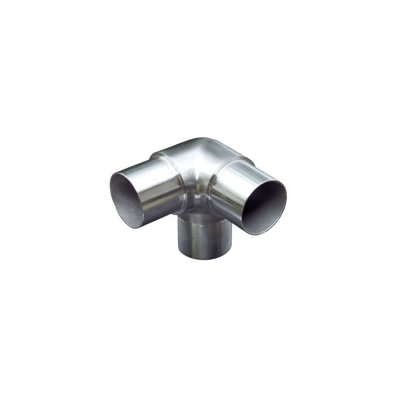 Qualite francaise] - Connecteur d'angle en t pour 3 tubes Ø42,4mm - Hauteur totale 60mm Longueur des manchons 30mm - Inox 316 - à coller