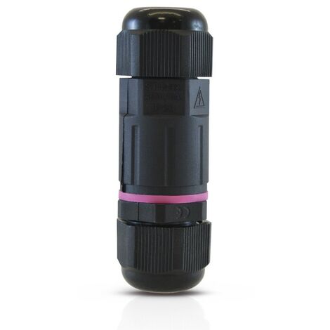 Connecteur tube étanche IP68 3 fils – Borniers à vis et presse-étoupe intégrés – Max 250V – Intensité 13A – Ø25 mm – Miidex Lighting