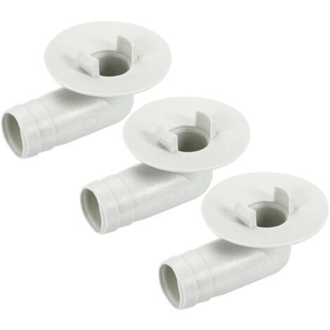 Connecteur tuyau de vidange 17mm Raccord coude pour climatiseur mobile Étanchéité optimale Lot de 3 pièces en PP beige