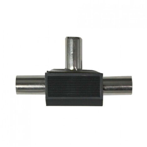Connecteur TV inductif de type T, 2 mâles 1 femelle, noir