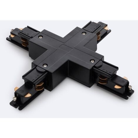 Connecteur Type X pour Rail Triphasé DALI Noir