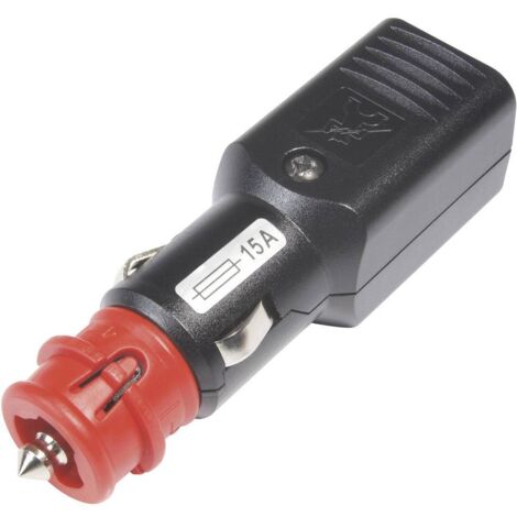 Connecteur universel Ng 15A – Décharge de traction guidée – Fusible amovible – Charge max 15A – Tension 12V/24V – Pour allume-cigare – Procar - NG 15 A