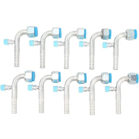 Connecteur universel de tuyau AC de voiture en aluminium, 10 pièces, raccord de tuyau AC Durable pour véhicules camions, ingénierie de Modification de climatisation (13mm/0,51 pouces 14,5mm/0,57