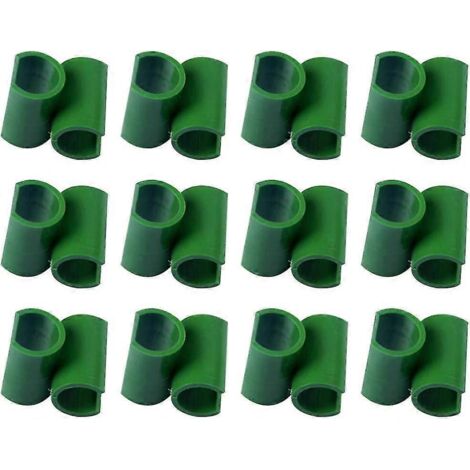 Connecteur universel pour treillis de jardin, clip de fixation pour cage à tomates (50 pièces, vert)