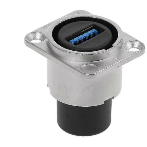 Connecteur USB 3.0 Étanche, Panneau Monté Femelle-Femelle en Alliage de Zinc