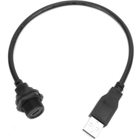 Connecteur USB Étanche IP67 Micro USB Femelle vers Mâle 2.0 avec Câble et Douille (1 mètre)