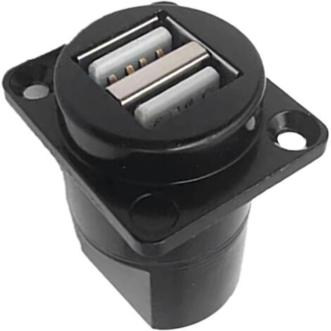 Connecteur USB femelle à montage sur panneau, Transmission de données Stable, prise de Type D pour armoire 86, coque noire
