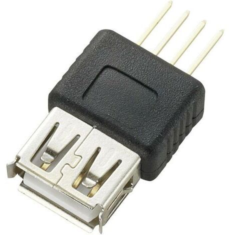 Connecteur USB pour montage sur circuit imprimé femelle, droit Typ A Prise USB type A 774854 TRU COMPONENTS Contenu: 1 pc(s) S813211