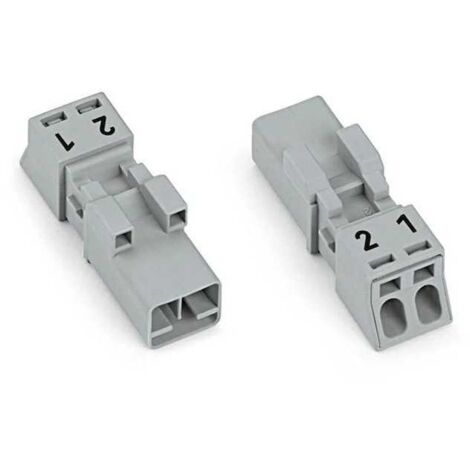 Connecteur Wago Femelle 2 Voies Gris