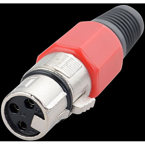 Connecteur XLR femelle 3 broches pour microphone, accordeur audio, équipement d'enregistrement, tête symétrique, fil à souder XLR