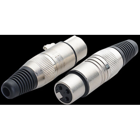 Connecteur XLR femelle 3 broches, prise de signal XLR femelle, microphone, témoin lumineux de réglage, câblage