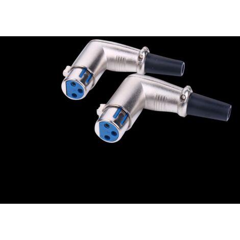 Connecteur XLR femelle japonais à 3 broches coudé à 90 degrés, adaptateur audio pour microphone et haut-parleur.