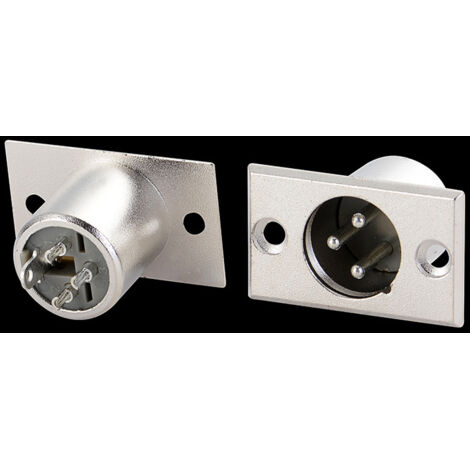 Connecteur XLR mâle 3 broches, prise microphone rectangulaire métallique, entrée audio pour console de mixage d'éclairage de scène