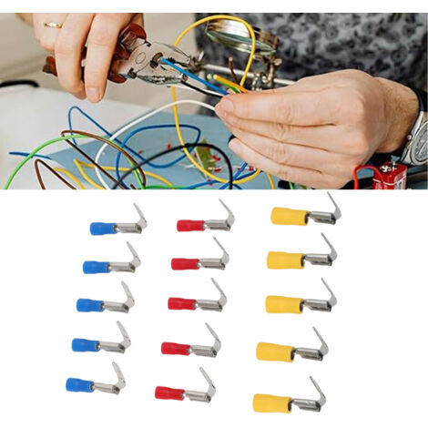 Connecteurs à Fiche Semi-Insulés à Pile 60 Pièces 22-10 AWG Démontage Rapide pour Camions Motos Appareils Domestiques