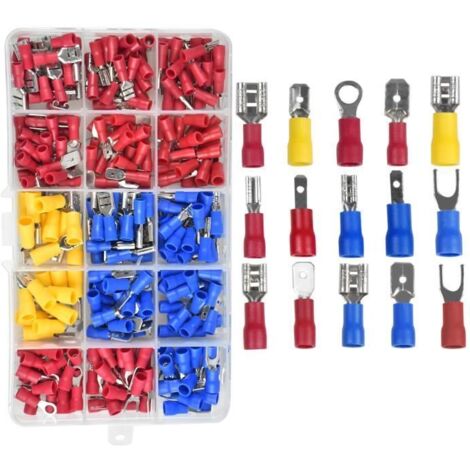 Connecteurs à sertir pour voiture - WANGJIANGDA - 280PCS - Cosses plates et cosses fourches
