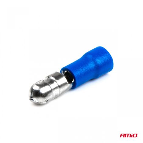 Connecteurs cylindriques mâles isolés 5 mm 1,5-0,25 mm² 15 A 10 pièces AMIO-03074