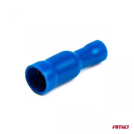 Connecteurs cylindriques ronds femelles isolés 5 mm 1,5-0,25 mm² 15 A 10 pièces AMIO-03075