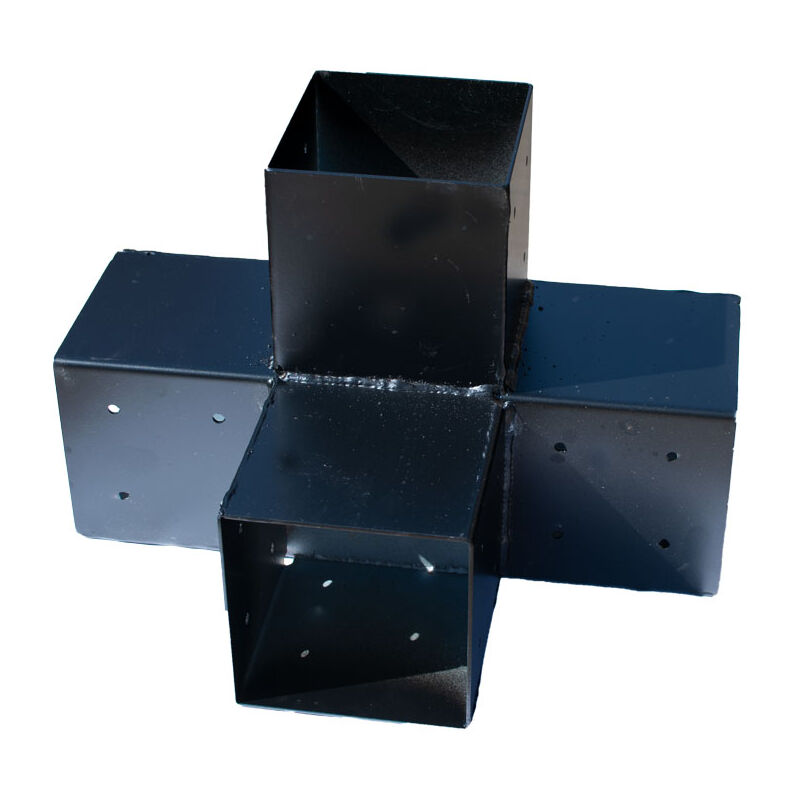 Wovar - Connecteurs d'angle noirs avec extension pour pergola avec