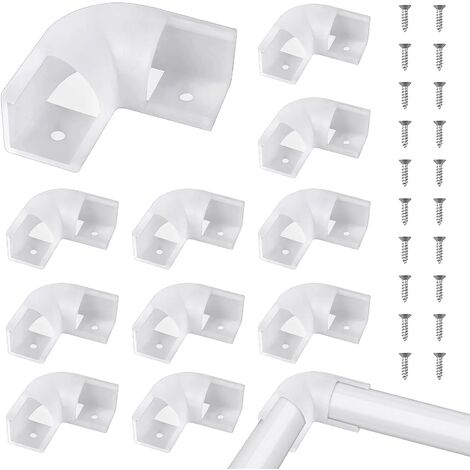 Connecteurs de Bandes LED, 12 Pcs Connecteurs de Bandes Lumineuses pour les bandes en aluminium en forme de V, Adaptateur de bande lumineuse est livré avec 24 vis pour une installation facile