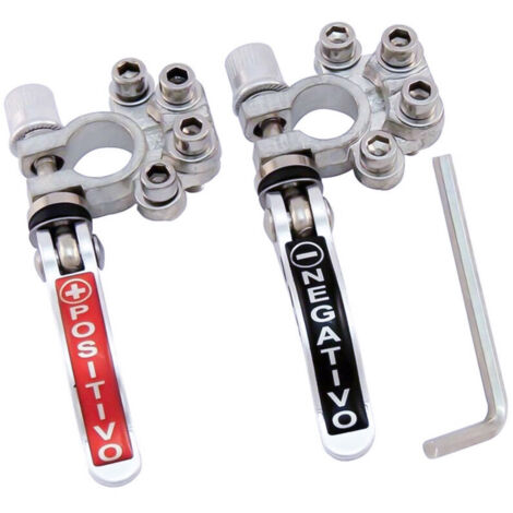 Connecteurs de bornes de batterie, électrodes de bornes supérieures de batterie, type SAE/JIS A, bornes positive et négative, pour voitures, camions, autobus (1 paire)