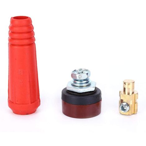 Connecteurs de CâBle de Soudage, 5pcs 10-25 Connecteurs Rapides CarréS Soudage de Connexion EuropéEn Type L + Rond Rouge, Avec Une Bonne RéSistance à L'Oxydation Et Une Forte Conductivité