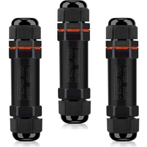 Connecteurs de Câbles Étanches, Boite de Derivation Étanche Exterieur IP68, Raccord Electrique Étanche Lot de 3, Connecteur Electrique Etanche 3 Fils pour Câble Ø 6-12mm