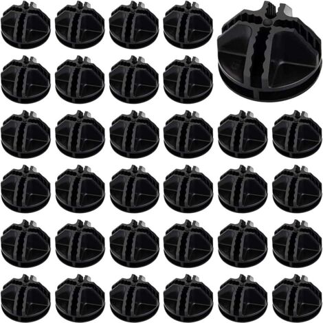 Connecteurs de Cube en Plastique 70 Pcs Connecteur de Cube de Stockage Noir Matériel de Meubles Portable en Plastique pour Étagère de Rangement Cube Placard Casier Organisateur